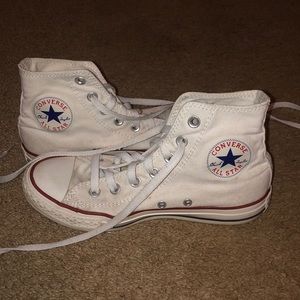 White High Top Converse size men’s 5
